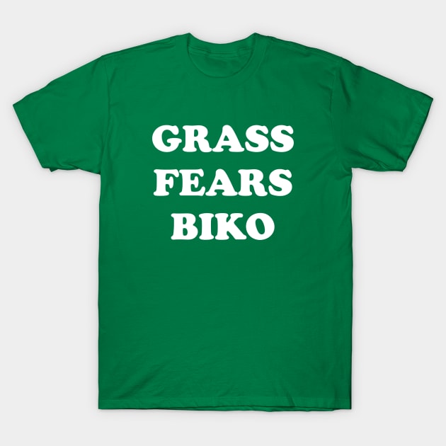 Grass Fears Biko (white) T-Shirt by The Young Professor